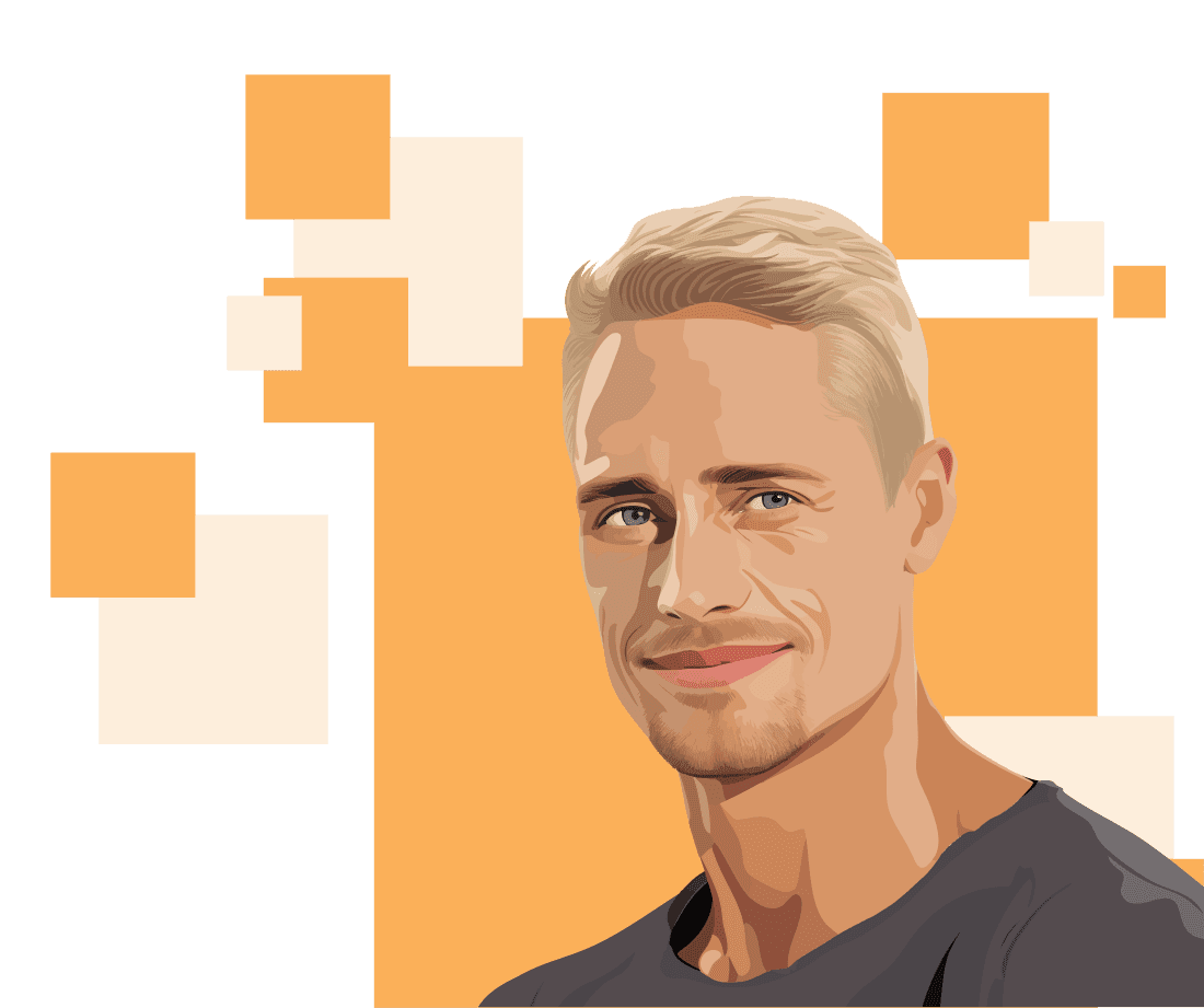 Diese Illustration zeigt einen jungen Mann, der Privatpersonen aus der Gesellschaft repräsentiert.